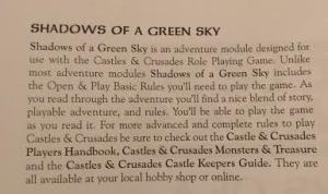 Shadows of a green sky