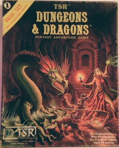 Det oprindelige Dungeons & Dragons er det ikke, men denne version er fra 1980. Året før den berømte røde æske. Mange tror fejlagtigt, at de har spillet det oprindelige D&D, når de har spillet Den røde æske.