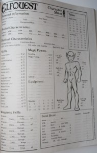 Tegneseriens indflydelse ses også på karakterarket, som inviterer til at man tegner sin karakter.